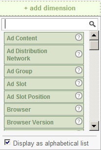 Display in Alpahabetical List Custom Reports