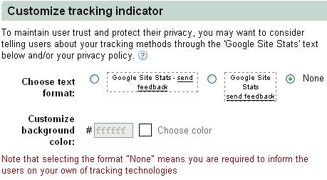 Google Adwords Tracking Code Indicator