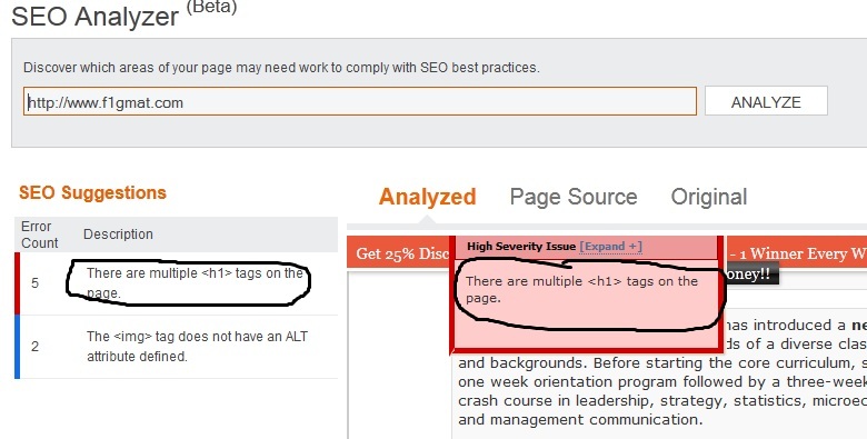 SEO Analyzer Live Preview